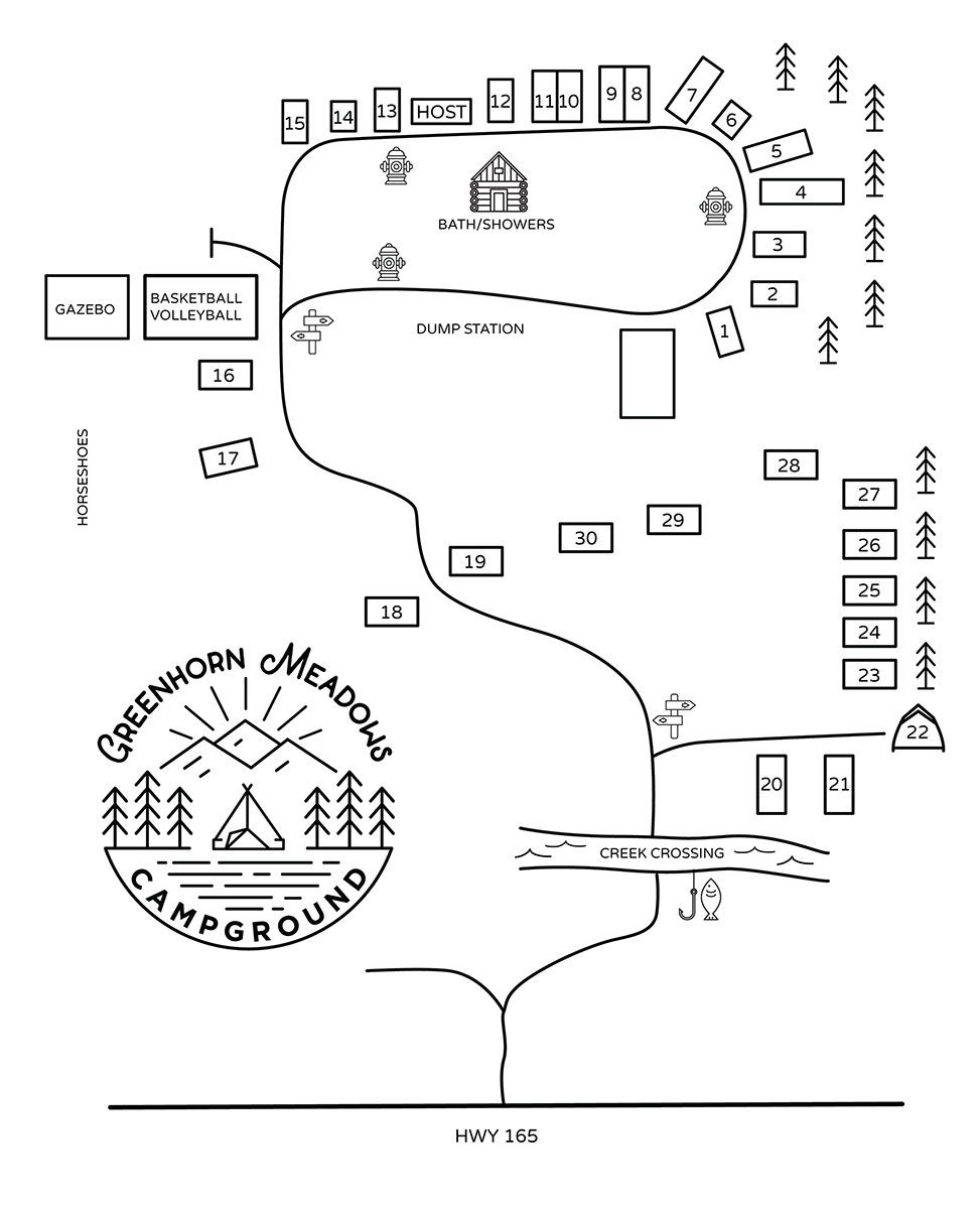 Greenhorn Meadows Campground Map